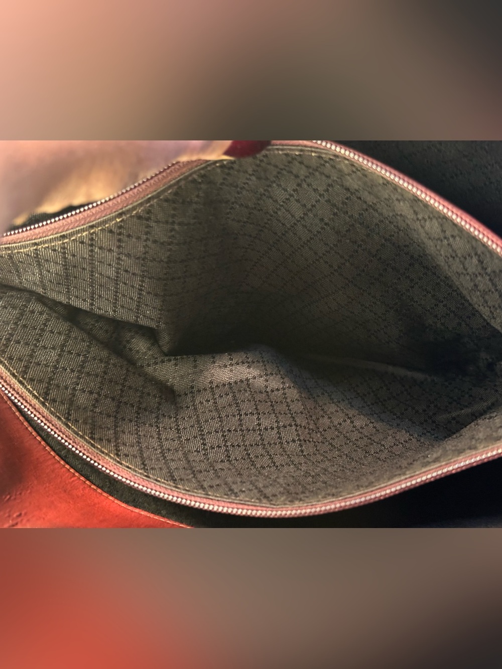 Gucci Handbag Satin iridescent Burgundy Tote Bag - Picture 11 of 12